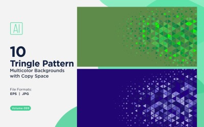 Sfondo con motivo triangolare vibrante in più colori e dimensioni 999