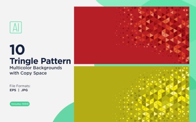 Vibrant Triangular Pattern Background in Multi Colors And Sizes 1000