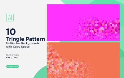 Vibrant Triangular Pattern Background in Multi Colors And Sizes 1001
