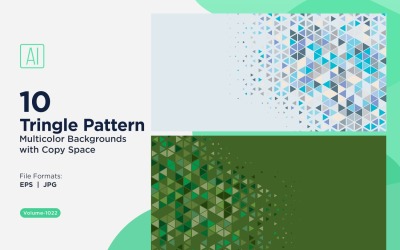 Sfondo con motivo triangolare vibrante in più colori e dimensioni 1022