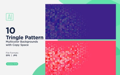 Vibrant Triangular Pattern Background in Multi Colors And Sizes 1049