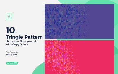 Vibrant Triangular Pattern Background in Multi Colors And Sizes 978