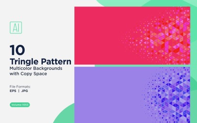 Bunte Dreiecke in verschiedenen Größen Vielseitiger Musterhintergrund 1053