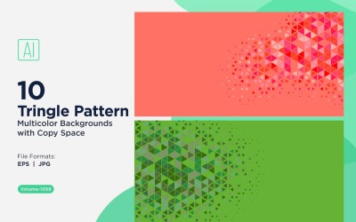 Bunte Dreiecke in verschiedenen Größen Vielseitiger Musterhintergrund 1058
