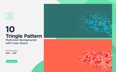 Bunte Dreiecke in verschiedenen Größen Vielseitiger Musterhintergrund 1063