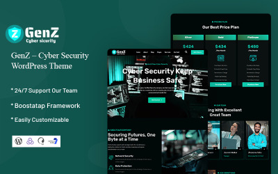 GenZ – Thème WordPress pour la cybersécurité