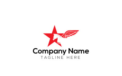 Star Pegasus &amp;amp; Horse Logo Design
