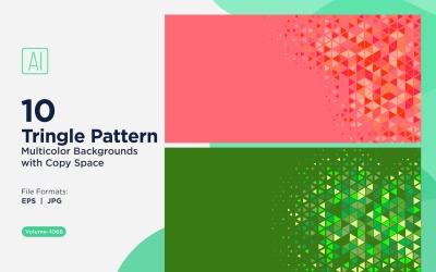 Triangoli colorati di varie dimensioni Versatile modello di sfondo 1068