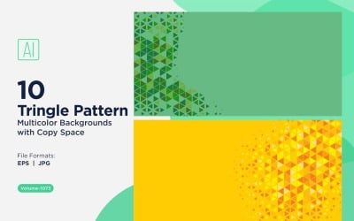 Triangoli colorati di varie dimensioni Versatile modello di sfondo 1073