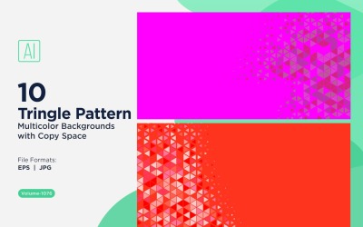 Triangoli colorati di varie dimensioni Versatile modello di sfondo 1076