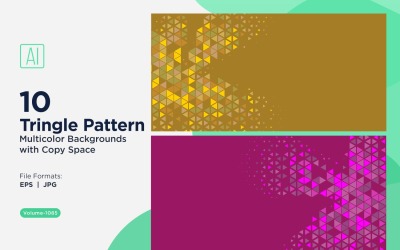 Triangoli colorati di varie dimensioni Versatile modello di sfondo 1085