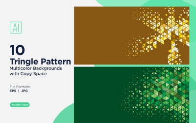 Triangoli colorati di varie dimensioni Versatile modello di sfondo 1089