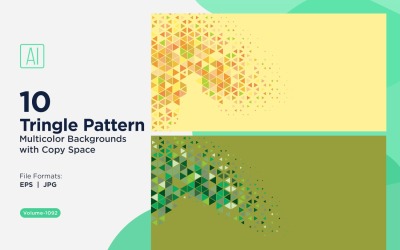 Triangoli colorati di varie dimensioni Versatile modello di sfondo 1092