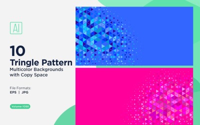 Triangoli colorati di varie dimensioni Versatile modello di sfondo 1098