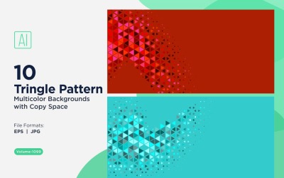 Triangoli colorati di varie dimensioni Versatile modello di sfondo 1099