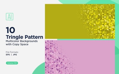 Triangoli colorati di varie dimensioni Versatile modello di sfondo 1101