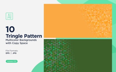 Triangoli colorati di varie dimensioni Versatile modello di sfondo 1112