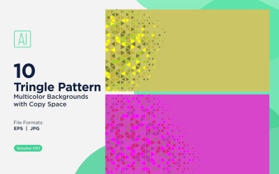 Bunte Dreiecke in verschiedenen Größen Vielseitiger Musterhintergrund 1151