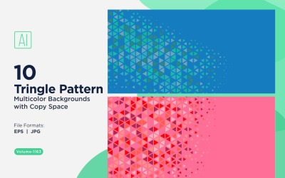 Bunte Dreiecke in verschiedenen Größen Vielseitiger Musterhintergrund 1163