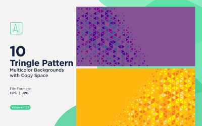 Bunte Dreiecke in verschiedenen Größen Vielseitiger Musterhintergrund 1169