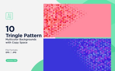 Bunte Dreiecke in verschiedenen Größen Vielseitiger Musterhintergrund 1181