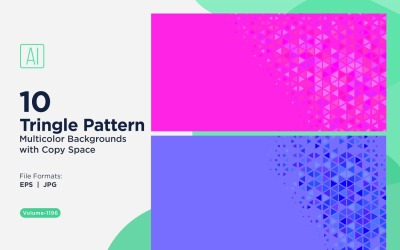 Bunte Dreiecke in verschiedenen Größen Vielseitiger Musterhintergrund 1196