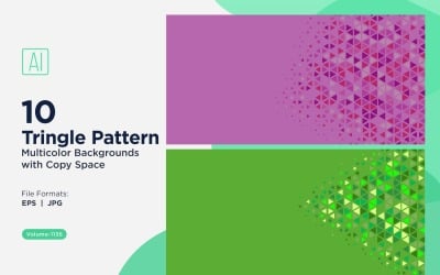 Colorful Triangles of Various Sizes Versatile Pattern Background 1136