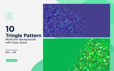 Colorful Triangles of Various Sizes Versatile Pattern Background 1174