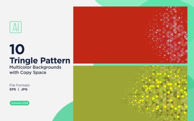 Красочные треугольники разных размеров. Универсальный узор фона 1154