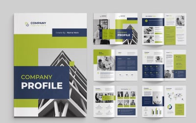 modèle de présentation de profil d&amp;#39;entreprise ou de brochure commerciale