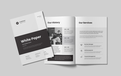 progettazione modello whitepaper layout white paper