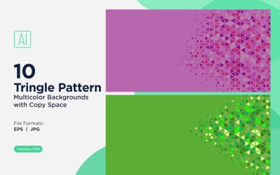 Triangoli colorati di varie dimensioni Versatile modello di sfondo 1136