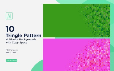 Triangoli colorati di varie dimensioni Versatile modello di sfondo 1160
