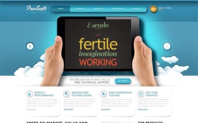 软件响应式网站模板