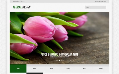 Thème WordPress responsive de fleurs