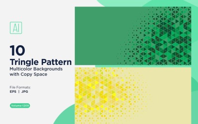 Bunte Dreiecke in verschiedenen Größen Vielseitiger Musterhintergrund 1209