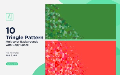 Bunte Dreiecke in verschiedenen Größen Vielseitiger Musterhintergrund 1232