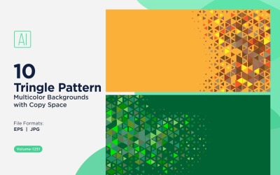 Bunte Dreiecke in verschiedenen Größen Vielseitiger Musterhintergrund 1251