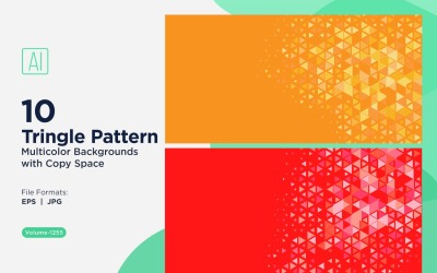 Bunte Dreiecke in verschiedenen Größen Vielseitiger Musterhintergrund 1255