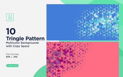 Bunte Dreiecke in verschiedenen Größen Vielseitiger Musterhintergrund 1256