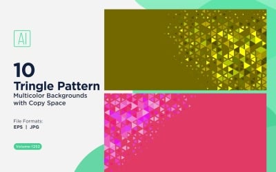 Colorful Triangles of Various Sizes Versatile Pattern Background 1252