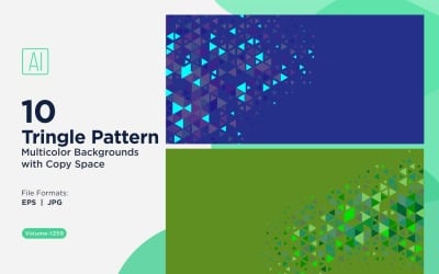 Colorful Triangles of Various Sizes Versatile Pattern Background 1259