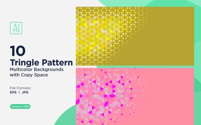 Triangoli colorati di varie dimensioni Versatile modello di sfondo 1206