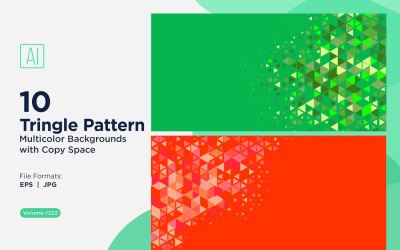 Triangoli colorati di varie dimensioni Versatile modello di sfondo 1222