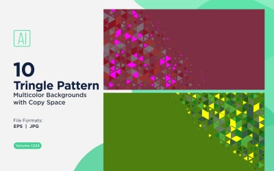 Triangoli colorati di varie dimensioni Versatile modello di sfondo 1224