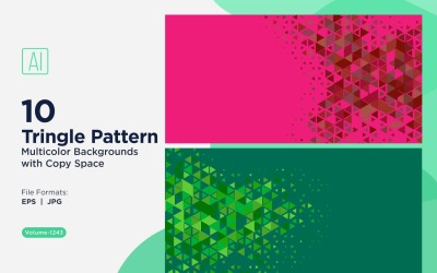 Triangoli colorati di varie dimensioni Versatile modello di sfondo 1243