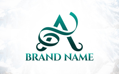 Bokstaven A Konst och mode logotypdesign