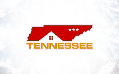 Logo de l&amp;#39;État américain du Tennessee avec la conception de la maison