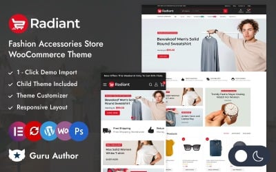 Radiant - Divatkiegészítők áruház Elementor WooCommerce Responsive Theme