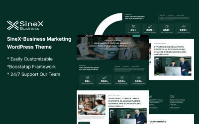 SineX: tema de WordPress para marketing empresarial